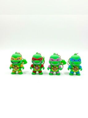 NWOT Green Ninja Turtle Keychain Bag Charms-Set of Colorful Collectible Figures